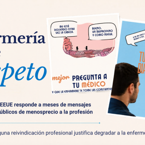 Imagen editorial de SEEUE sobre la defensa del respeto a la enfermería ante mensajes públicos de menosprecio profesional.